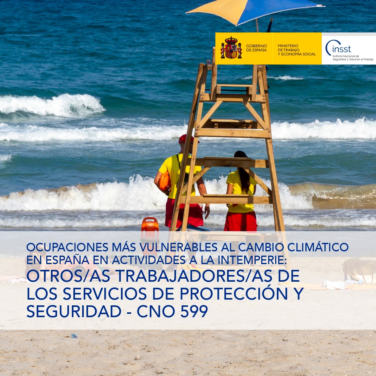 Ocupaciones más vulnerables al cambio climático en España en actividades a la intemperie: Otros/as trabajadores/as de los servicios de protección y seguridad - CNO 599 - Año 2025