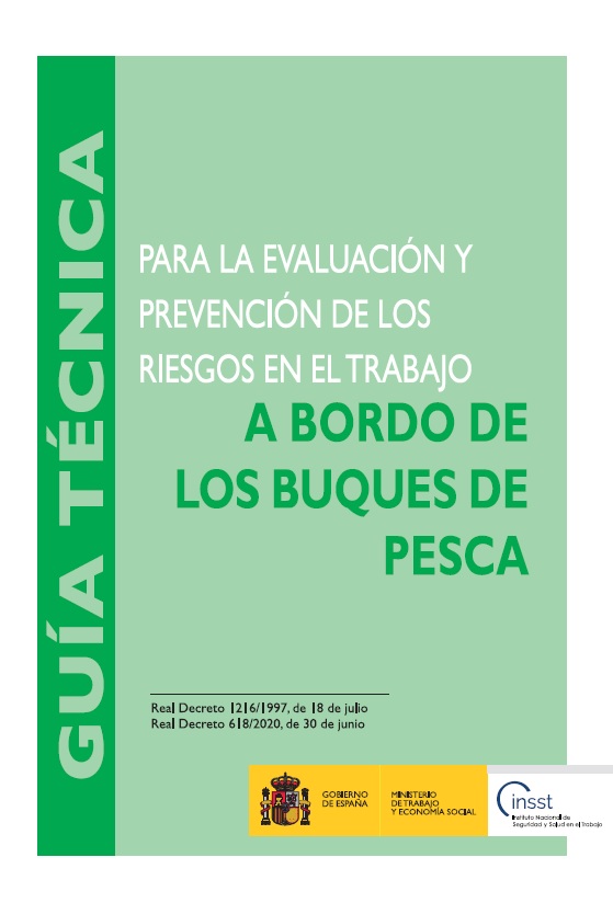 Imagen de la portada de la Guía técnica para la evaluación y prevención de los riesgos relativos a la utilización de los buques de pesca