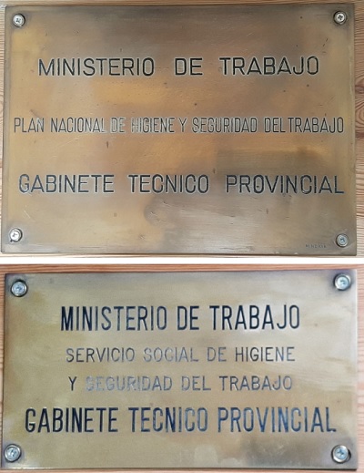 Primeras placas del Gabinete