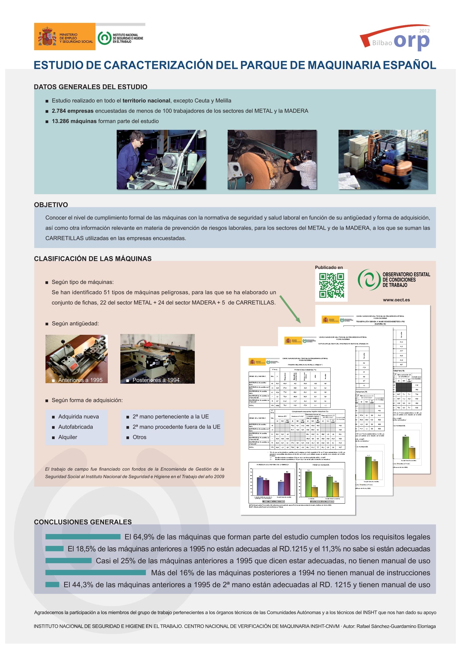 Póster Técnico: Estudio de caracterización del parque de maquinaria español - Año 2012