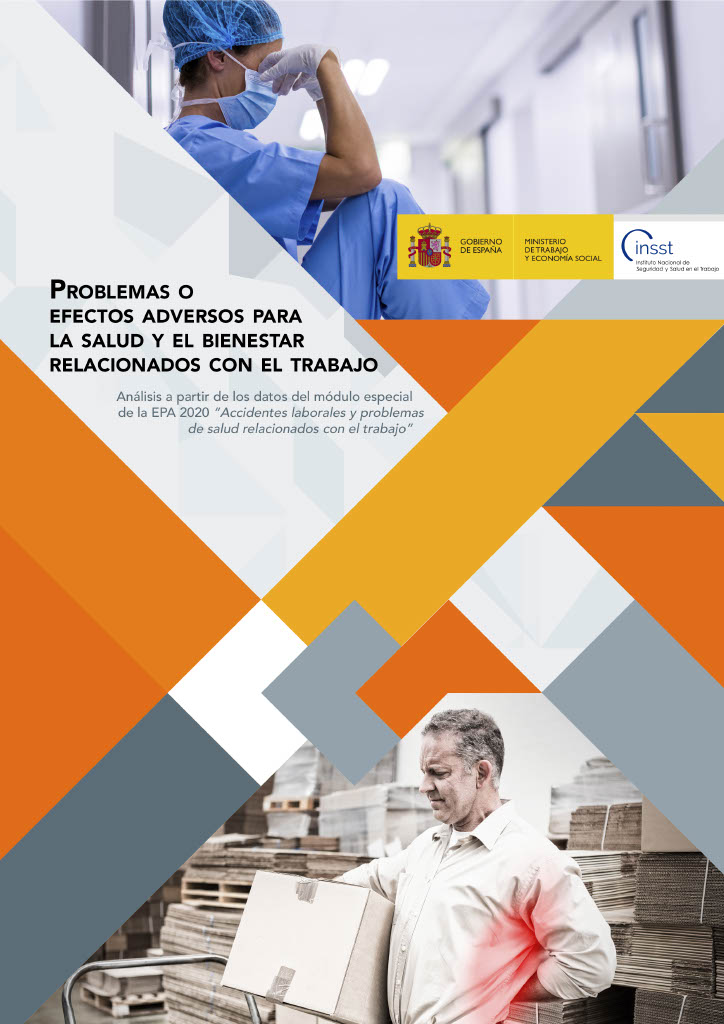 Portada del informe “Problemas o efectos adversos para la salud y el bienestar relacionados con el trabajo”