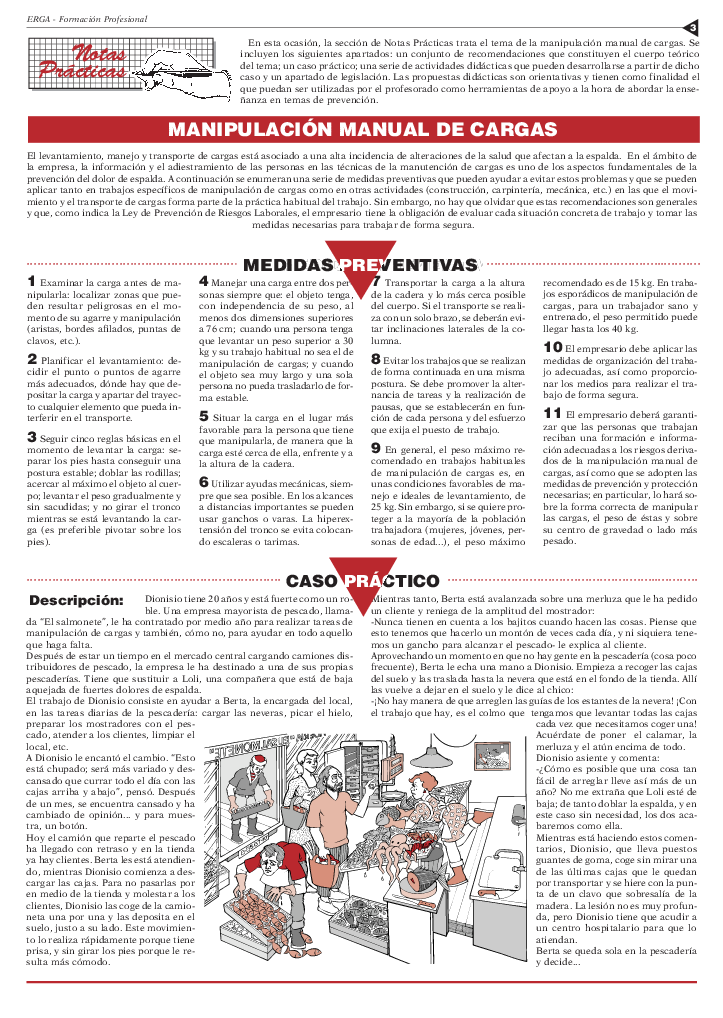 NP Erga-FP 11. Manipulación manual de cargas - Año 1998