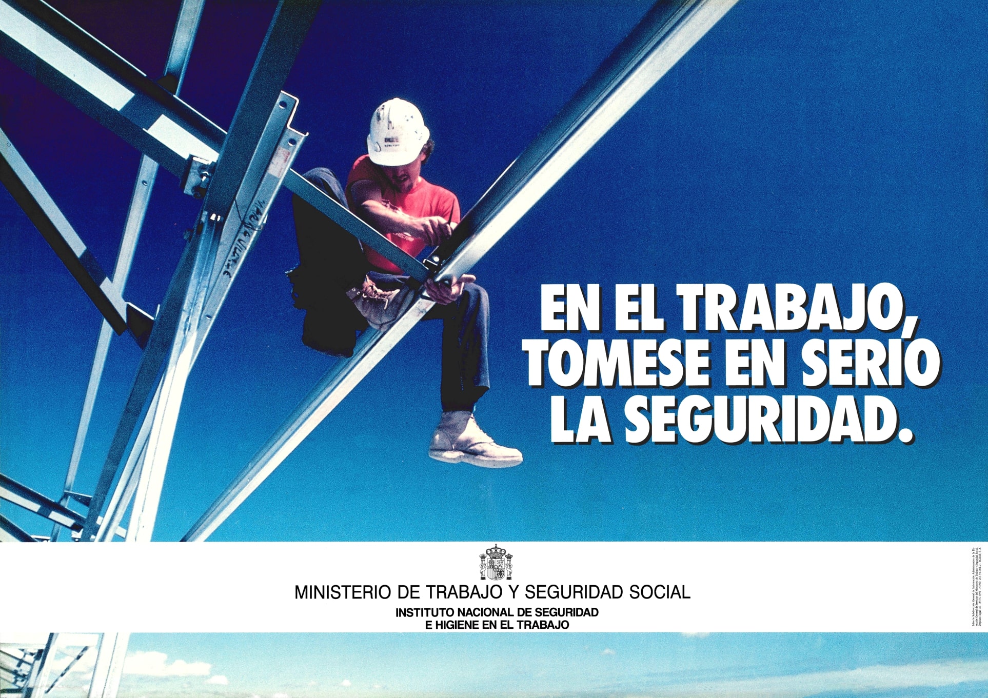 Cartel: En el trabajo, tómese en serio la seguridad - Año 1991