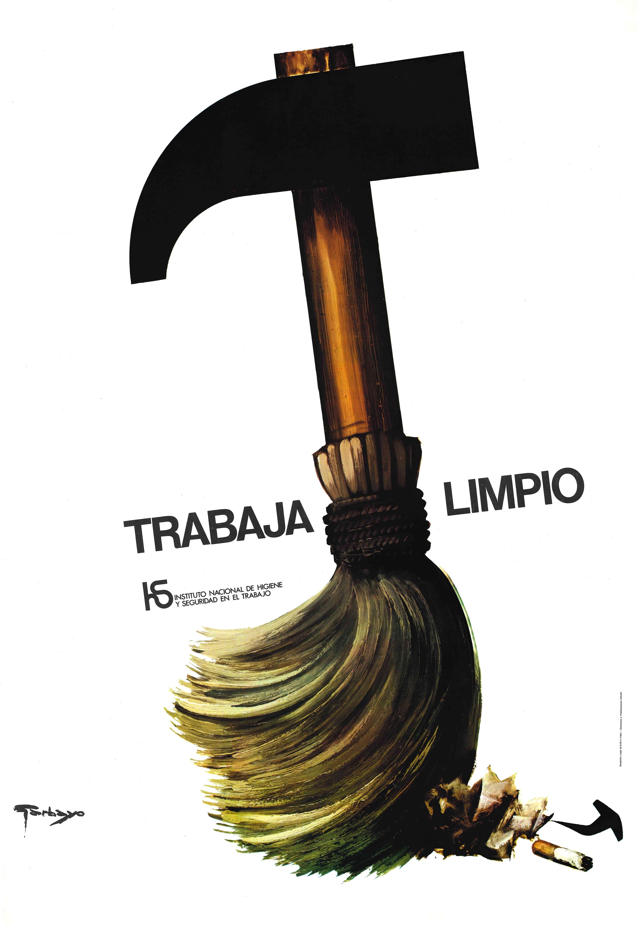 Cartel: Trabaja limpio - Año 1981