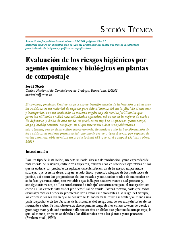Evaluación de los riesgos higiénicos por agentes químicos y biológicos en plantas de compostaje.pdf