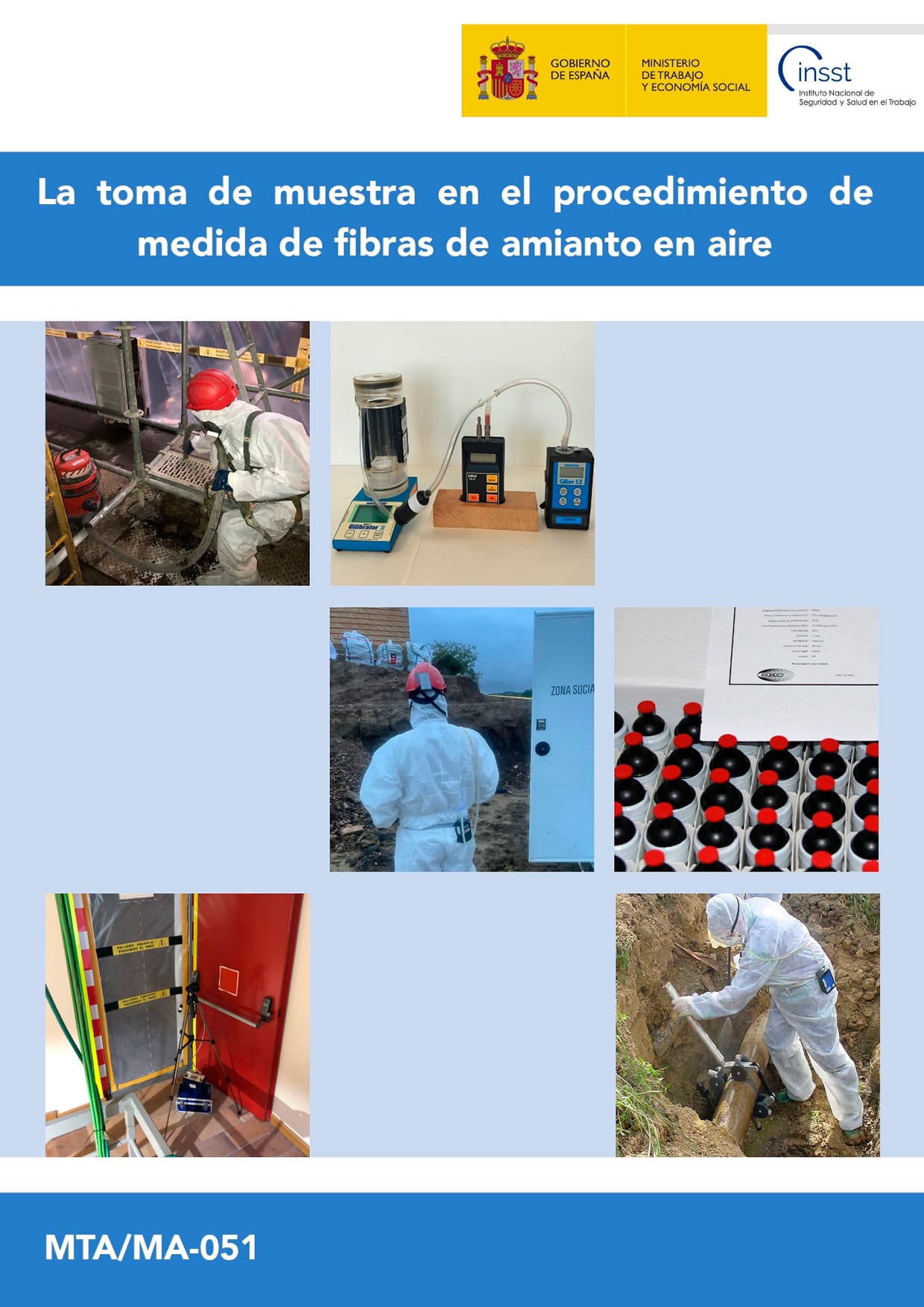 La toma de muestra en el procedimiento de medida de fibras de amianto en aire (MTA/MA-051) - Año 2025