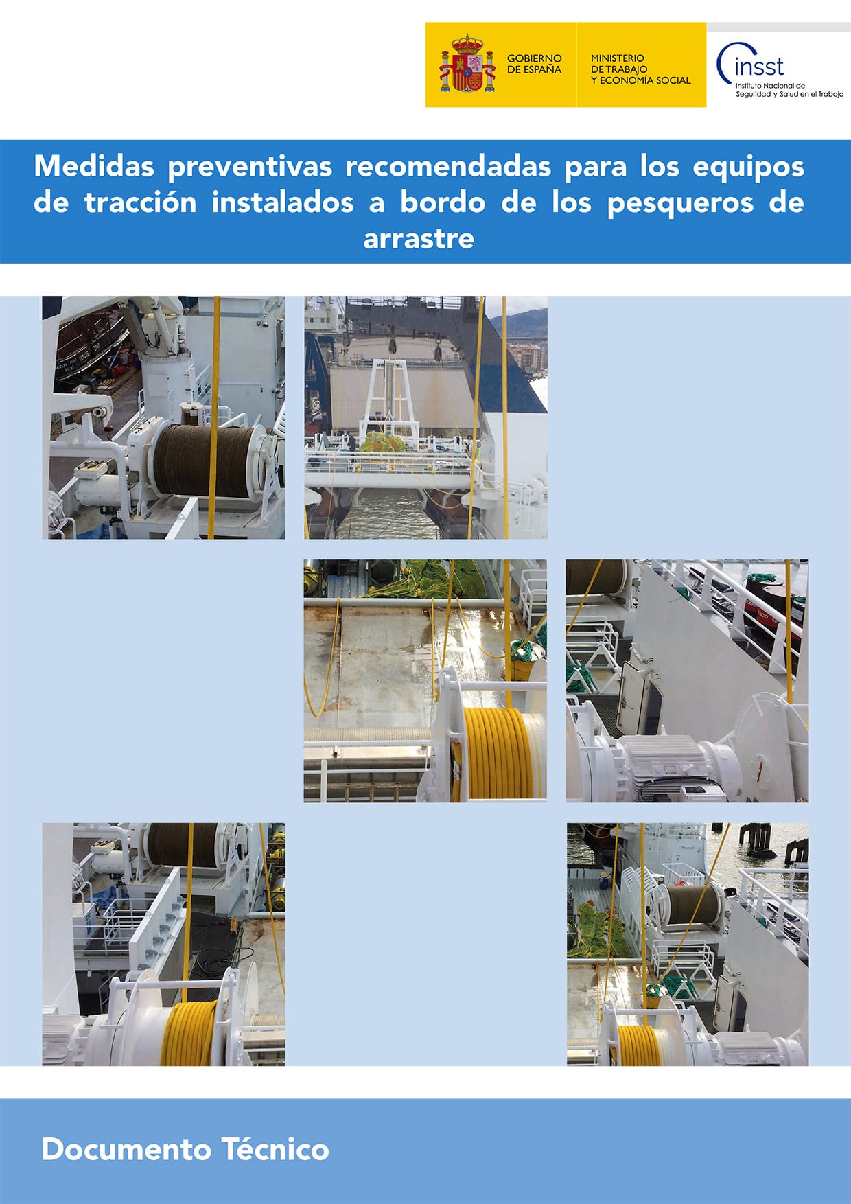 Medidas preventivas recomendadas para los equipos de tracción instalados a bordo de los pesqueros de arrastre - Año 2024