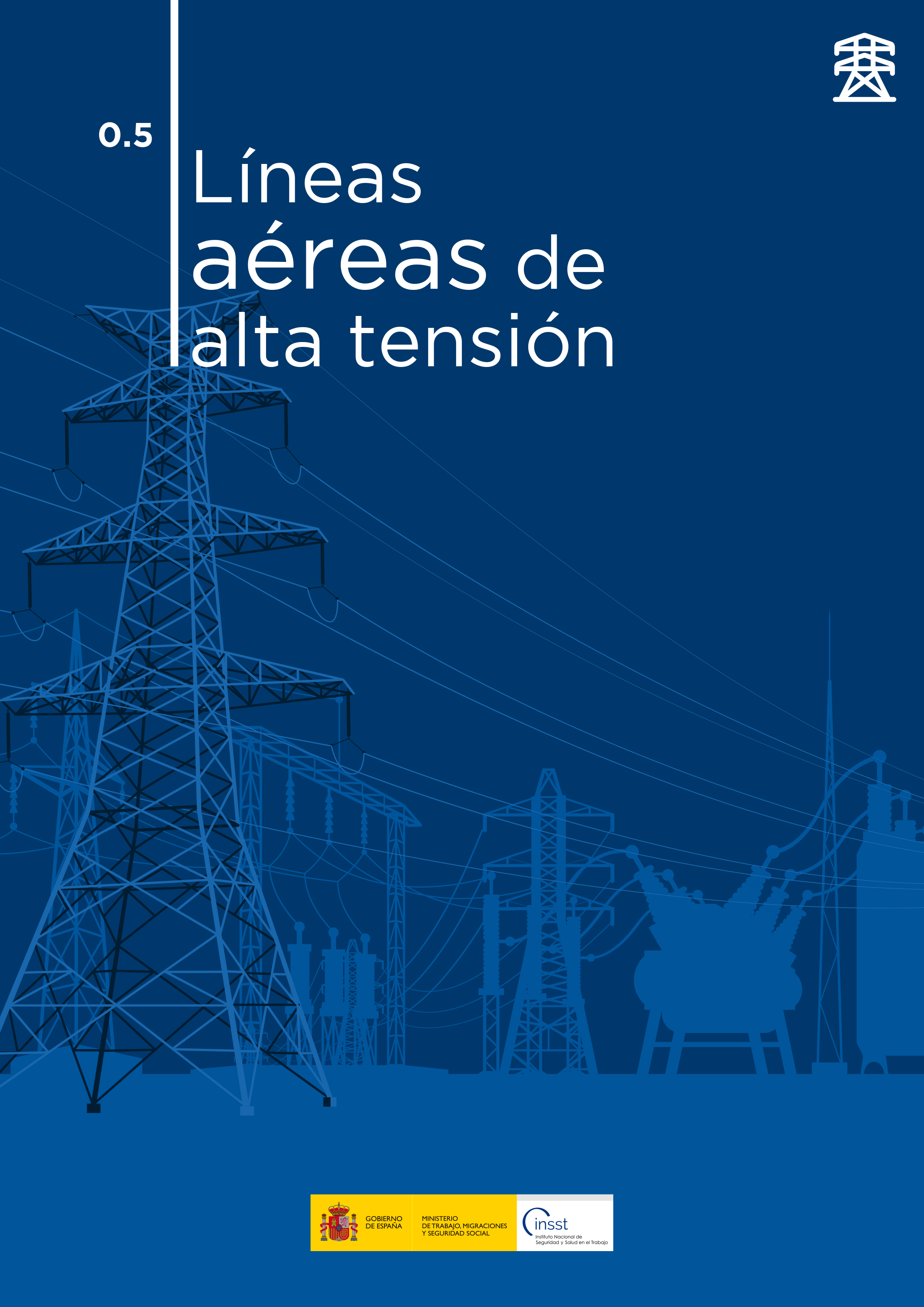 Cartel de guia de protección contra Alta tensión