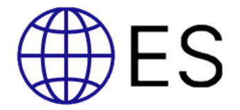 Icono de globo terráqueo junto a las letras ES, selector de idioma español.