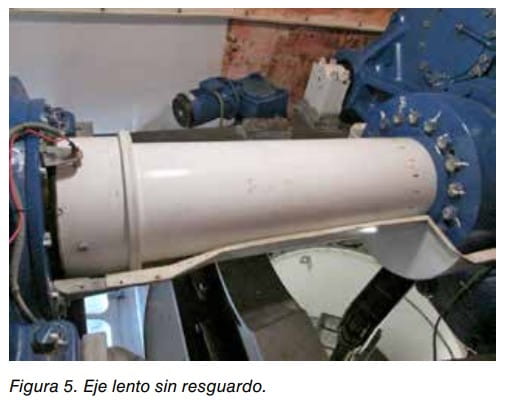 Figura 5. Eje lento de una máquina sin resguardo de protección.