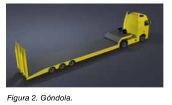Figura 2. Góndola: camión con semirremolque de plataforma rebajada para transporte de cargas.