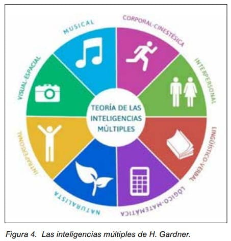 Figura 4: rueda de la teoría de las inteligencias múltiples de Gardner con sus ocho tipos.